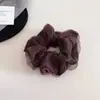 Goma para el pelo de malla con estampado de leopardo coreana para mujer, Goma para el pelo de alta gama, Accesorio para el pelo elegante de temperamento para coleta baja o moño