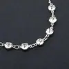 Joias Transfronteiriças Europeias e Americanas, Tornozeleiras de Praia Simples e Personalizadas com Cravação de Diamantes, Acessórios de Pé Versáteis de Liga Metálica com Diamantes Brilhantes para o Verão, Tornozeleiras Femininas