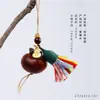 Palo de Rosa Fruta de la Paz Manzana Pequeña Cadena para Teléfono Creativo DIY Caqui Llavero Colgante para Bolso Decoración