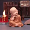 Ornamento de Artesanato em Resina de Monges Pequenos do Templo Shaolin para Mesa de Escritório, Decoração de Mesa de Chá, Pet de Chá Inspirado em Zen