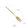 Estilo Portugués 304 Oro Espejo Cubiertos para Comida Occidental Cuchillo y Tenedor para Bistec Tenedor y Cuchara de Postre Cuchara de Café Palillos