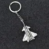 Llavero de Avión de Metal Llavero Creativo Colgante de Llave de Caza Pequeño Regalo de Aviación Souvenirs Grabados