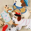 Perro Salchicha de Dibujos Animados Parche Bordado Etiqueta Bordada para Computadora Accesorios para Funda de Teléfono Móvil DIY Parche Autoadhesivo Parche Pegatina