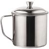 Taza de Agua Espesa de Acero Inoxidable 304 con Tapa para Uso Doméstico Comercial Sitio de Construcción Tarro de Té Taza de Pera Tostada Taza Pequeña para Niños de Jardín de Infancia