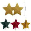Decoração de mesa tridimensional de estrela de cinco pontas para o Natal, transfronteiriça, com glitter e lantejoulas, para arranjo de cena de festa de Natal