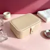 Caja de joyería portátil de cuero al por mayor para exportación, caja de almacenamiento de joyería de PU, caja larga antioxidante para pendientes, pulseras, anillos y accesorios