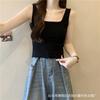 Camisola de Algodón Puro, Femenina, Corte Ajustado, Para Usar por Dentro y por Fuera, con Almohadilla en el Pecho, Base Todo en Uno, Top Delgado sin Espalda para Verano