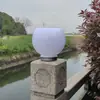 Iluminação de Jardim para Pátio Externo de Villa com Energia Solar Bola Acrílica para Pilar de Portão Impermeável Paisagismo Luz Automática