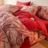 Juego de cuatro piezas de algodón cepillado grueso para otoño e invierno Algodón clase A Sábanas de cama Funda de edredón Juego de tres piezas Ropa de cama textil para el hogar de Nantong