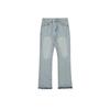 Jeans de Estilo Americano con Pierna Azul, Boca de Pescado, Borla para Hombre, Streetwear, Lavado Vintage, Micro Campana, Corte Limpio, Pantalones de Moda