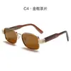 Nuevas Gafas de Sol Polarizadas Estilo Europeo y Americano para Hombres, Marco Pequeño, Gafas Personalizadas con Marco de Metal y Patillas Insertables, Gafas de Sol de Alta Gama para Mujeres