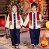 Traje de Terciopelo Étnico para Niños y Niñas Ropa de Otoño e Invierno Bai y Buyi Estilo Étnico Ropa para Actuaciones de Año Nuevo