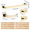 Rack de Armazenamento de Banheiro Popular Transfronteiriço em Aço Inoxidável Conjunto de Cinco Peças Suporte para Toalhas e Papel Higiênico Gancho Conjunto de Racks de Armazenamento Quadrados