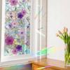 Xc9020 Laser Flor Morandi Roxa Sala de Estar Casa Decoração de Vidro Adesivo Adsorção Eletrostática Exportação Atacado