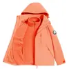 Chamarra tres en uno estilo Luotuo para mujer con forro desmontable, abrigo cortavientos impermeable para hombre para senderismo, viajes, montañismo