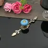 Puxador de Gaveta de Armário de Roupa de Cerâmica Bronze Estilo Moderno Minimalista Chinês Puxador Branco em Forma de Tira de Furo Único