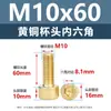 Tornillos de Cabeza Cúpula de Latón con Cuadro Hexagonal Tornillos para Máquina de Cabeza Cilíndrica de Latón Tornillos de Cobre Extendido M3M5M6M8M10M12