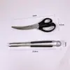 Tesoura Coreana para Churrasco de Aço Inoxidável Tesoura Doméstica Tesoura Especial para Churrasco de Cozinha Conjunto de Pinças para Churrasco