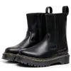 Botas Chelsea con Cremallera Lateral Transfronteriza 2976 para Mujer Suela Gruesa Botas de Motocicleta para Mujer Piel Genuina Nappa Suela de Plataforma Banda Elástica