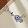 Llavero Mano del Diablo Caliente Transfronterizo Estilo Étnico Vintage Ojos Azules Árbol de la Vida Colgante Colgante para Coche Bolso