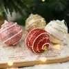 Bola de Natal Bolha Transfronteiriça 8cm Bola Colorida com Pó Pegajoso Pó Dourado Pingente de Árvore de Natal Acessórios de Decoração Suspensa Feito à Mão