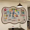 Adesivo de parede quadro de feltro parede de fotos sem perfuração brincos óculos Pinduoduo armazenamento display decoração de parede autoadesivo quadro de mensagens