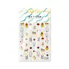SKY Nuevo Dibujo Animado Lindo Oso Buenas Noches Pony Pegatinas para Uñas Estampadas DIY Estuche Plano Pegatinas Decorativas para Computadora