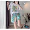 Traje de moda casual para mujer 2023, nuevo diseño de verano, pantalones deportivos de pierna ancha de nicho, dos piezas, estilo occidental, moderno