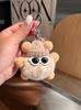 Pele de Coelho Rex Pequenos Briquetes Bolsa Pingente Mochila Coisas Feias Boneco Pingente Desenho Animado Boneco Chaveiro de Carro Macio e Fofo