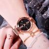 Explosiones de TikTok Reloj Estrella Incrustado de Diamantes para Mujer Estilo Coreano Celebridad de Internet Attico Malla de Milán Magnética Correa Reloj Estilo ins
