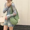 Bolso de hombro único tejido perezoso floral nueva moda tote para ir al trabajo gran capacidad playa tejido bolsa gran capacidad