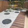 Pedra de Caminho para Gramado de Jardim Pátio Azulejos Redondos para Pés Parque Pavimentação Externa Pedras de Caminho para Quintal