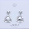 Pendientes de Aguja de Plata S925, Pendientes Transfronterizos de Moda y Simples, Pendientes Geométricos de Triángulo de Aleación Brillante Color Oro Real Conservable