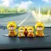 Adorable dragón del zodiaco con cabeza que se mueve, mascota celebridad de internet, figura de resina, adorno para tablero de coche, decoración para coche nuevo