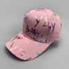Gorra de béisbol hip hop degradada colorida con letras reflectantes para hombre y mujer, algodón dorado deportivo transpirable, moda sombrero para el sol al por mayor