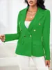 Blazer negro transfronterizo, moderno, corte ajustado, elegante, entallado en la cintura, adecuado para ir al trabajo