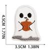 Pegatinas de tela con bordado de terror, pegatinas de parche de fantasma rosa brillante, pegatinas de calavera de dibujos animados, bordado por computadora, subsidio de bruja vieja Zhang Zai