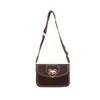 Moda Coreana Estilo Ins Bolso Cruzado de Hombro Amoroso Llegada Nueva Verano 2024 Correa Ancha Bordado Hilo Bolso Silla