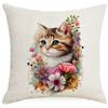 Funda de almohada con estampado de gatito lindo en acuarela, transfronteriza de Amazon, para cojín de sofá, sala de estar del hogar