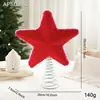 Árbol de Tela Transfronterizo Estrella de la Punta del Árbol Decoración de Estrella de Cinco Puntas Adorno para Escena Navideña Props