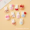 Acessórios de Resina Coelho Balão Materiais de Artesanato DIY Flor de Sapato Cobertura de Palha para Chapéu Clipe Patch Base de Cola de Creme