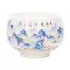 Taza de Degustación de Té Sutra del Corazón de Cerámica Taza Luohan Taza Personal Esmalte de Color Único Taza Maestra Taza de Té Taza Única Ceremonia de Acompañamiento Festivo