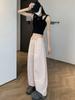 Tiro real overol de hoz para mujer primavera y verano 2025 nuevo secado rápido pantalones deportivos de paracaídas deconstrucción estilo americano pantalones de pierna ancha de machete