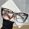 Moda Gafas de Montura Transfronterizas Europeas y Americanas, Gafas de Sol Ojo de Gato, Gafas de Sol Delgadas de Alta Gama Versátiles de Moda, Gafas de Montura Grande Sin Graduación