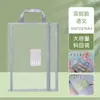 Design de Zíper Espesso Durável Bolsa de Documentos de Malha Transparente A4 Grande Capacidade Bolsa de Armazenamento Portátil para Classificação de Matérias de Estudante