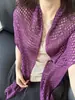 Chal de punto hueco de color liso, nuevo para primavera/verano, del fabricante, bufanda triangular versátil para protección del cuello en habitaciones con aire acondicionado, protección solar, bufanda elegante