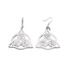 Nuevos Pendientes Colgantes Triangulares Huecos de Acero Inoxidable de Moda, Joyería de Oreja Exagerada Hip-Hop Personalizada, Transfronterizo