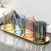 Vaso para Enjuague Bucal de Estilo Ins de Aspecto Elevado a Prueba de Polvo para Hogar, Dormitorio de Estudiantes, Pareja, Vaso Transparente para Lavado
