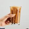 Vaso Americano de Vidrio Simple Acampanado Resistente al Calor para Café Helado Restaurante Taza para Té con Leche Transparente Taza para Leche Vaso para Cerveza Vaso para Agua