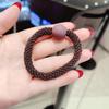Cuerda para el Cabello de Alta Elasticidad Banda para el Cabello Banda Elástica para el Cabello con Bola para Mujer Nuevo Estilo 2024 Moda Audaz Simple Anillo de Cuero Accesorios para el Cabello Tocado